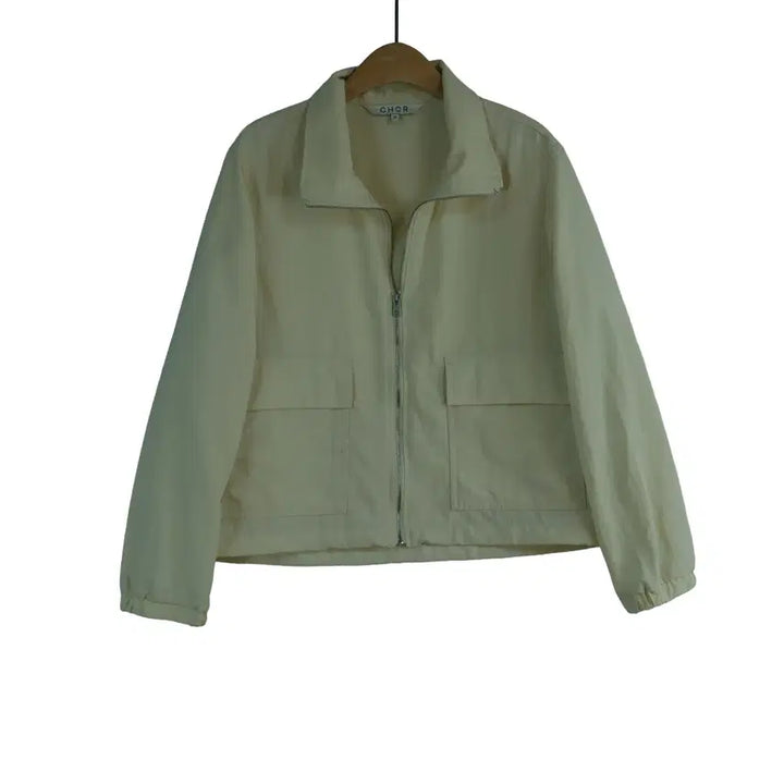 [BUNJANG] OHOR Genuine Zip-Up Crop Jacket White / 오호르 OHOR 정품 집업 크롭 자켓 55 화이트 데일리 캐주얼