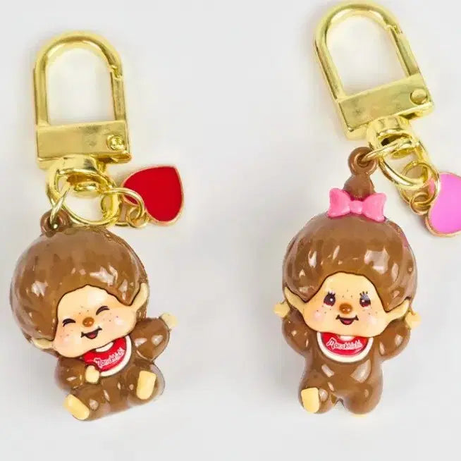 [BUNJANG] Monchhichi Couple Figure Keychain Set / 몬치치 커플 피규어 키링 세트