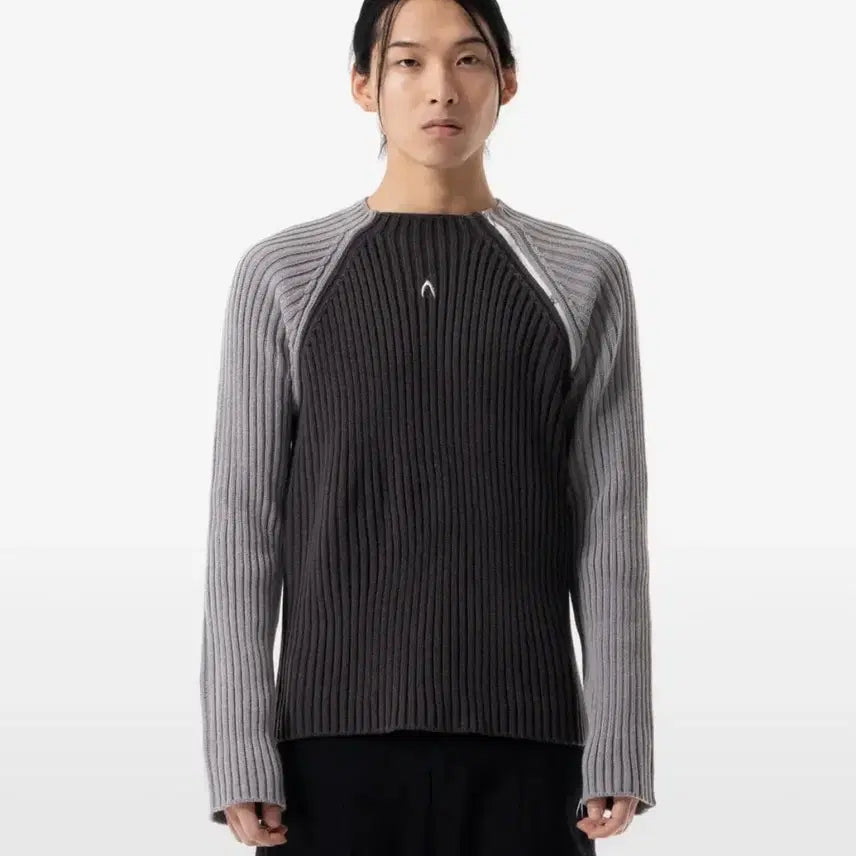 [BUNJANG] AKAM Zip-Up Knit Dark Grey / 아캄 집업니트 다크그레이 2