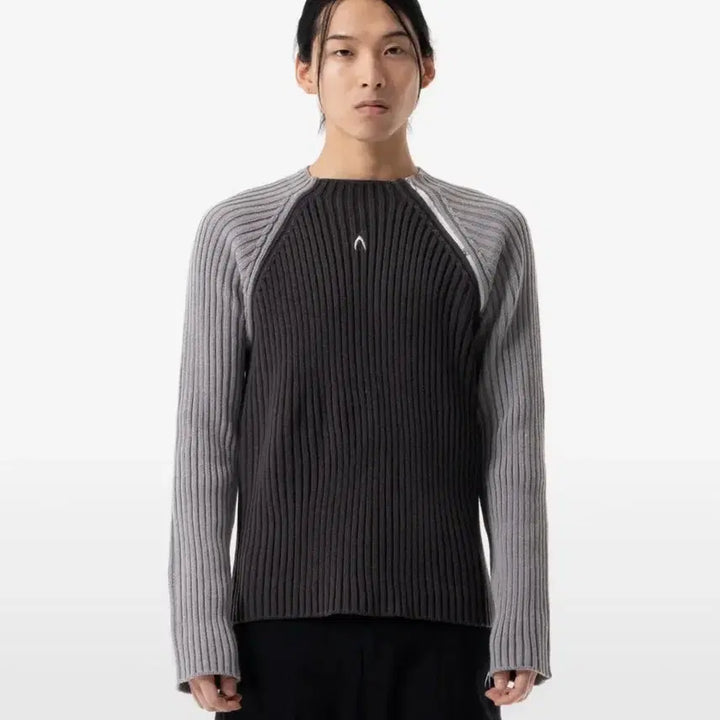 [BUNJANG] AKAM Zip-Up Knit Dark Grey / 아캄 집업니트 다크그레이 2