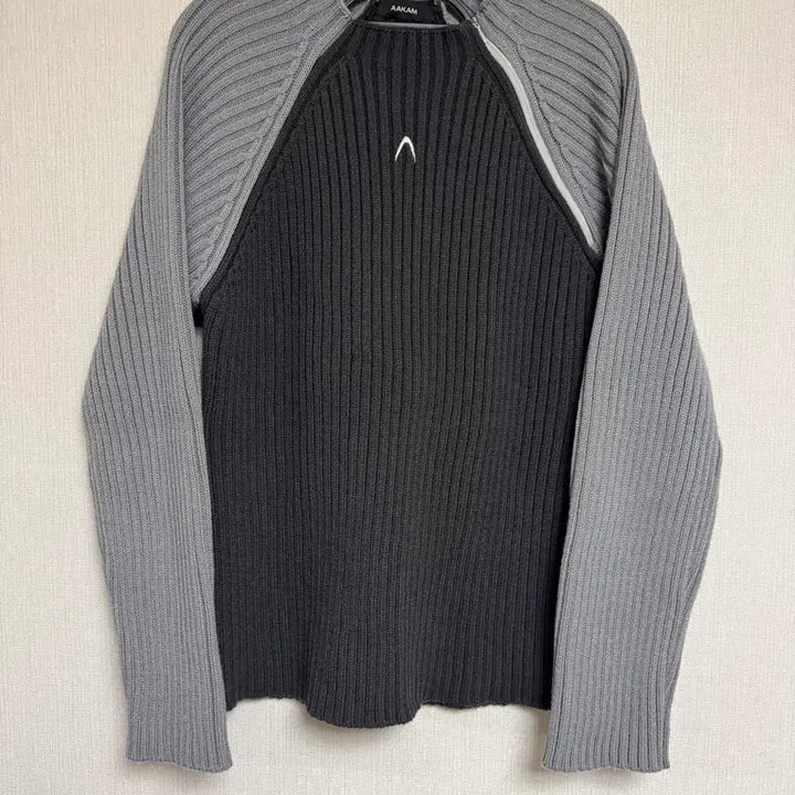 [BUNJANG] AKAM Zip-Up Knit Dark Grey / 아캄 집업니트 다크그레이 2