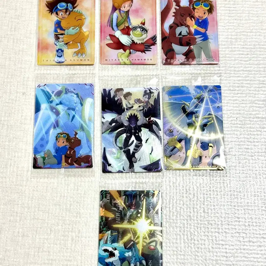 [BUNJANG] Digimon Wafer Card Bundle Set (7 Types) / 일괄) 디지몬 웨하스 7종