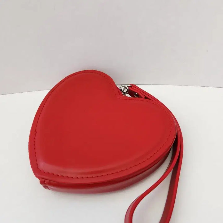 [BUNJANG] Heart-Shaped Red Mini Bag / Wallet / 하트모양 레드 미니백/지갑