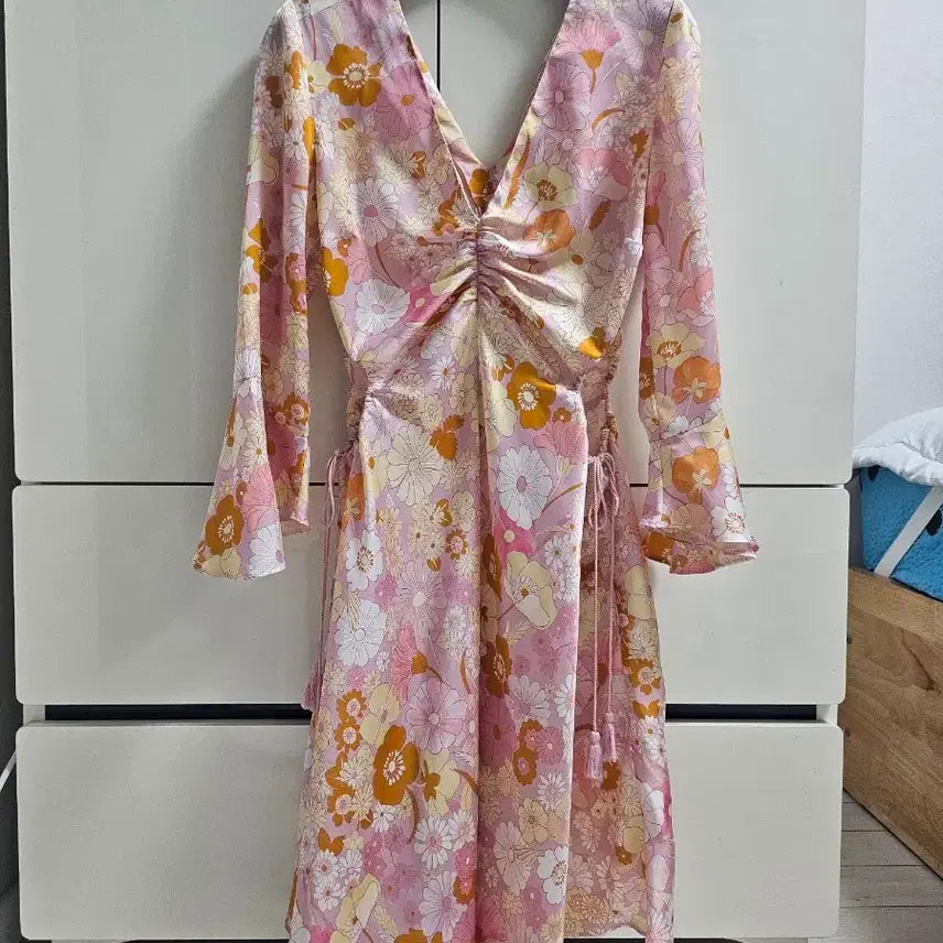 [BUNJANG] Maje Flower Pattern Mini Dress / 마쥬 원피스S