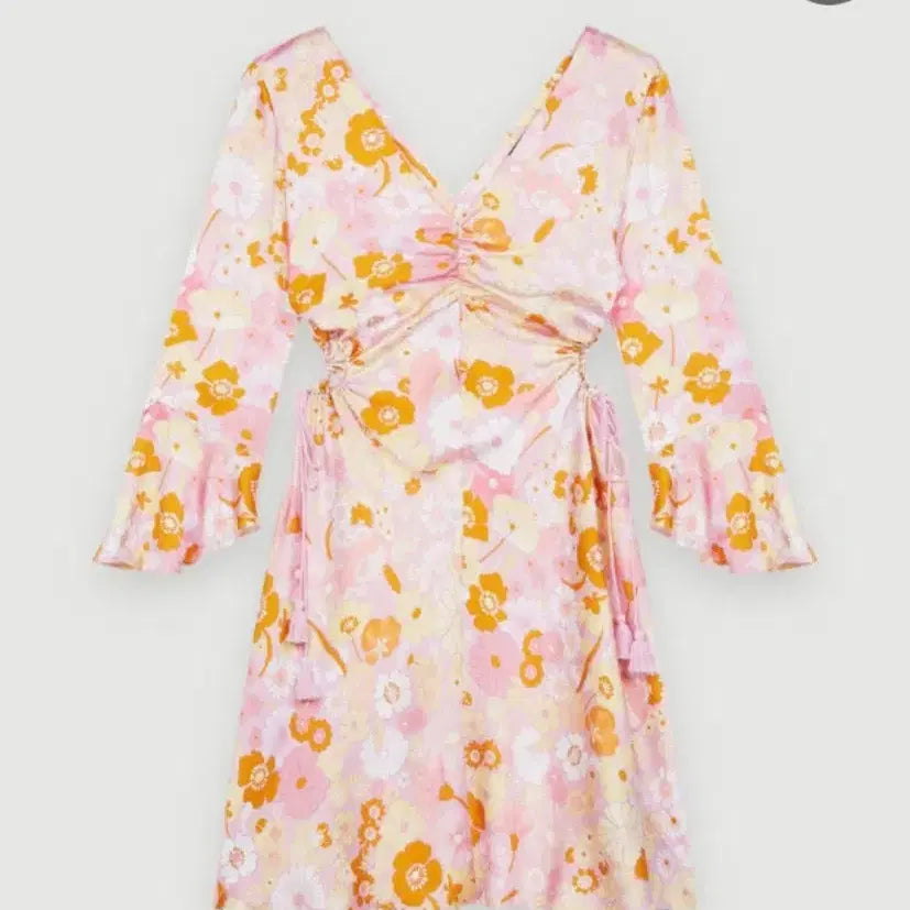 [BUNJANG] Maje Flower Pattern Mini Dress / 마쥬 원피스S