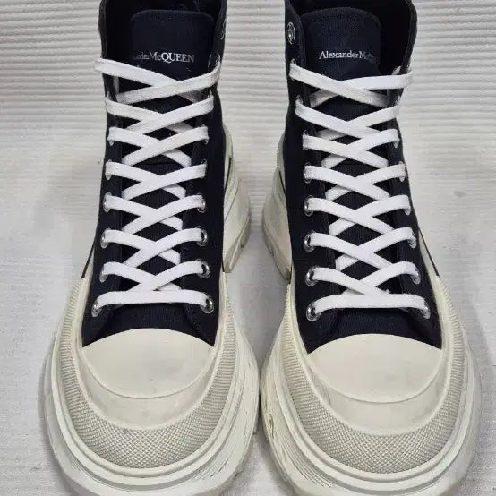 [BUNJANG] Alexander McQueen Tread Slick High-Top Sneakers Size 40D (260) / 알렉산더 맥퀸 트레드 슬릭 하이탑 스니커즈 40D사이즈 260
