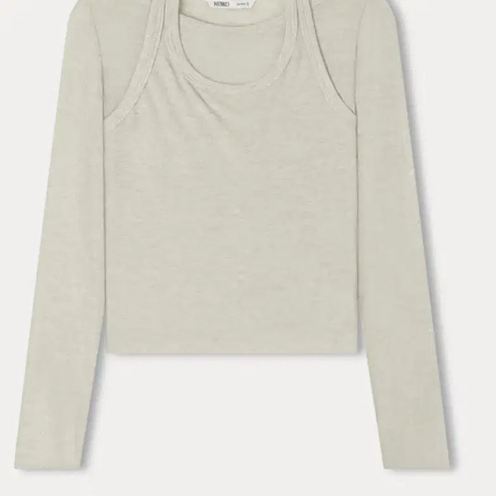 [BUNJANG] MIXXO Halterneck Layered Long Sleeve T-Shirt / 미쏘 홀터넥 레이어드 긴팔 티셔츠 M
