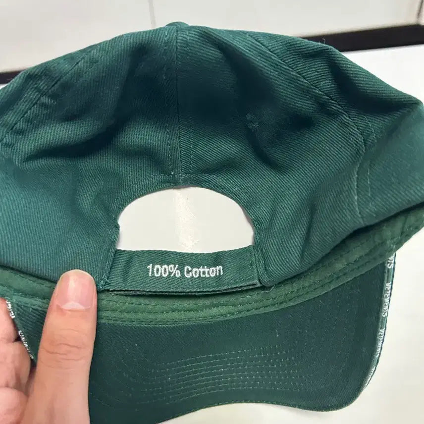 [BUNJANG] Vetements Embroidered Logo Ball Cap Green / 베트멍 자수로고 볼캡 모자 그린 새상품