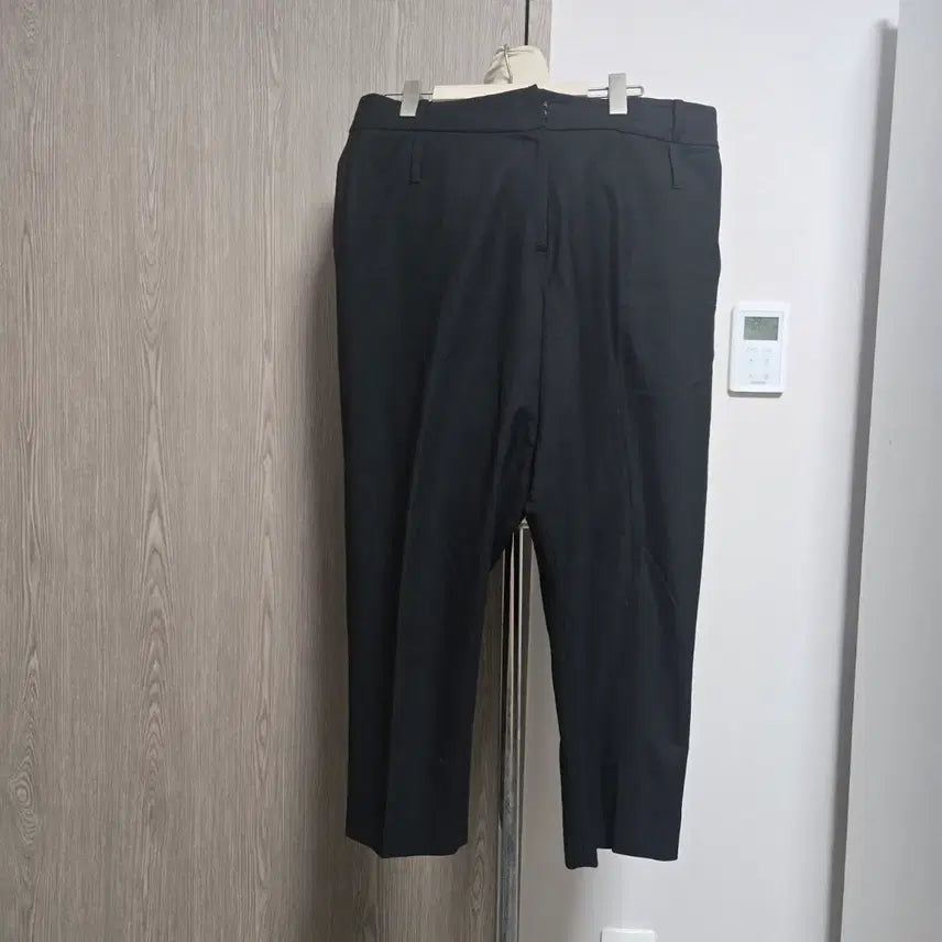 [BUNJANG] KUHO Black Linen Wide-Leg Dress Pants L / 구호 블랙 배기 정장 바지  L