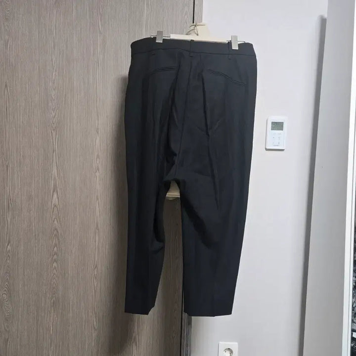 [BUNJANG] KUHO Black Linen Wide-Leg Dress Pants L / 구호 블랙 배기 정장 바지  L