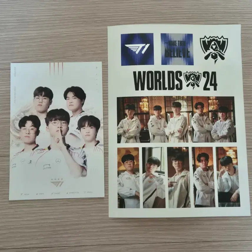 [BUNJANG] T1 2024 Worlds League of Legends Postcard Sticker Bundle Set / 티원 t1 2024월즈 롤드컵 제오페구케 엽서 스티커 일괄