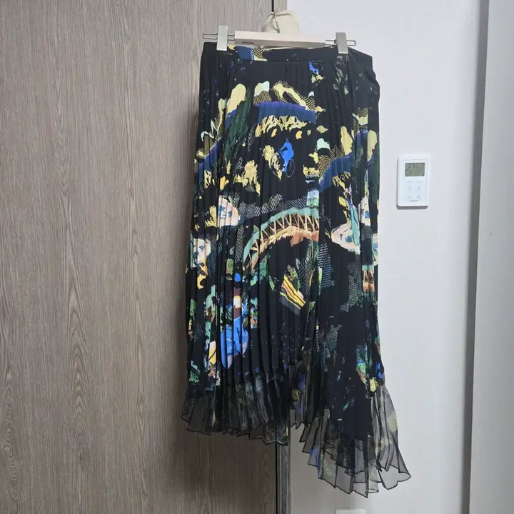 [BUNJANG] Time Pattern Pleats Long Skirt / 타임 패턴 플리츠 롱 스커트