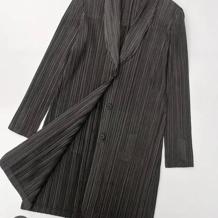 [BUNJANG] Pleats Please Long Cardigan Khaki / 플리츠플리즈 롱가디건