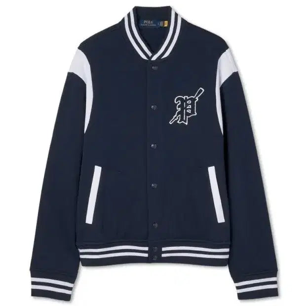 [BUNJANG] Polo Ralph Lauren Varsity Baseball Jacket - Navy, Size M / 폴로 랄프로렌 바시티 야구 점퍼 새상품