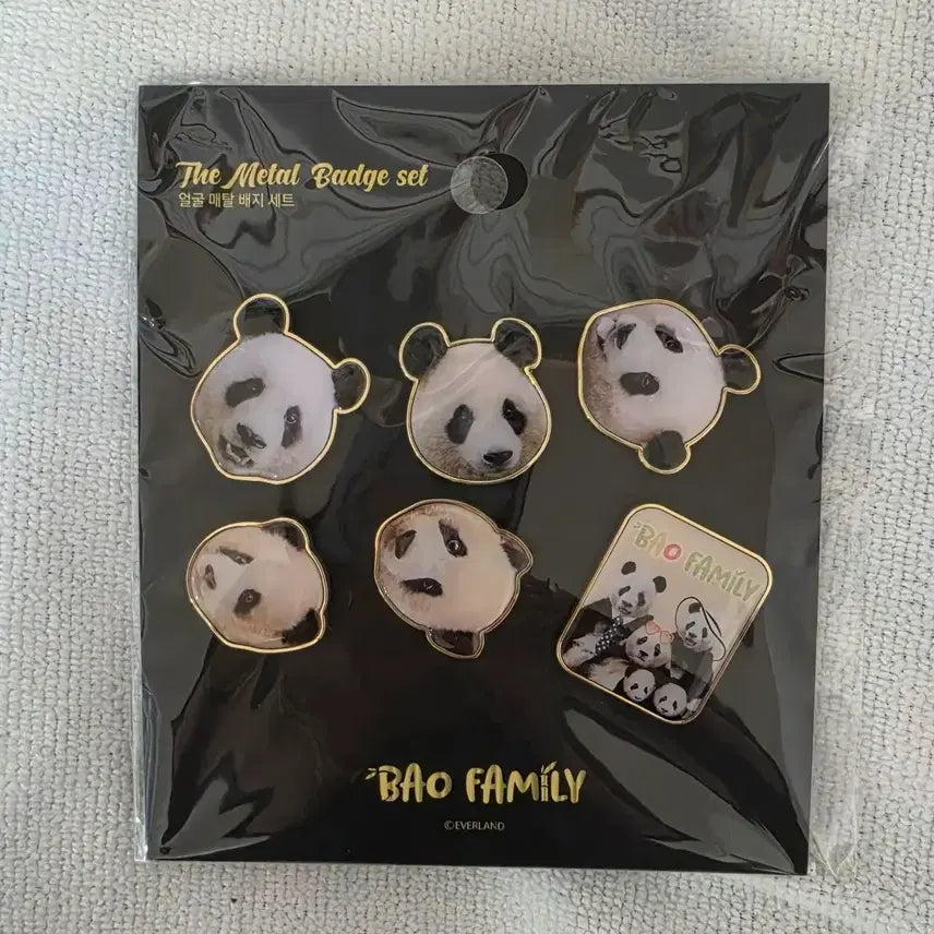 [BUNJANG] Everland Bao Family Panda Badge Set / 에버랜드 뱃지
