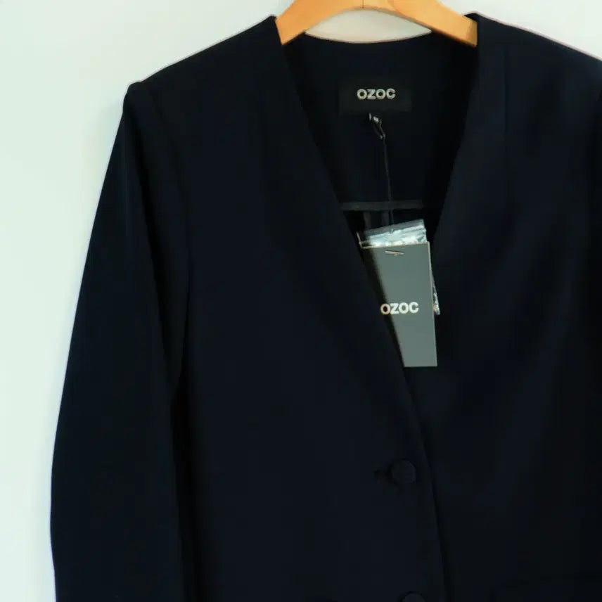 [BUNJANG] OZOC Genuine No-Collar Jacket Ivory / 오조크 OZOC 정품 노카라 자켓 새상품 66 아이보리 하객룩