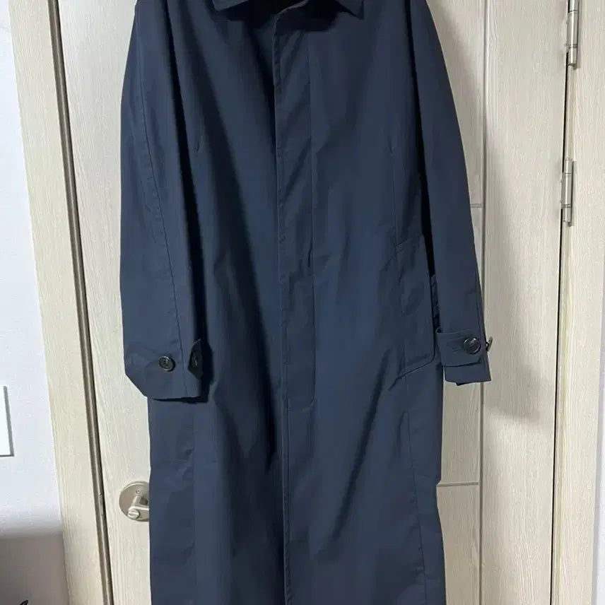 [BUNJANG] Time Homme Semi-Oversized Navy Wool Coat / 타임옴므 코트