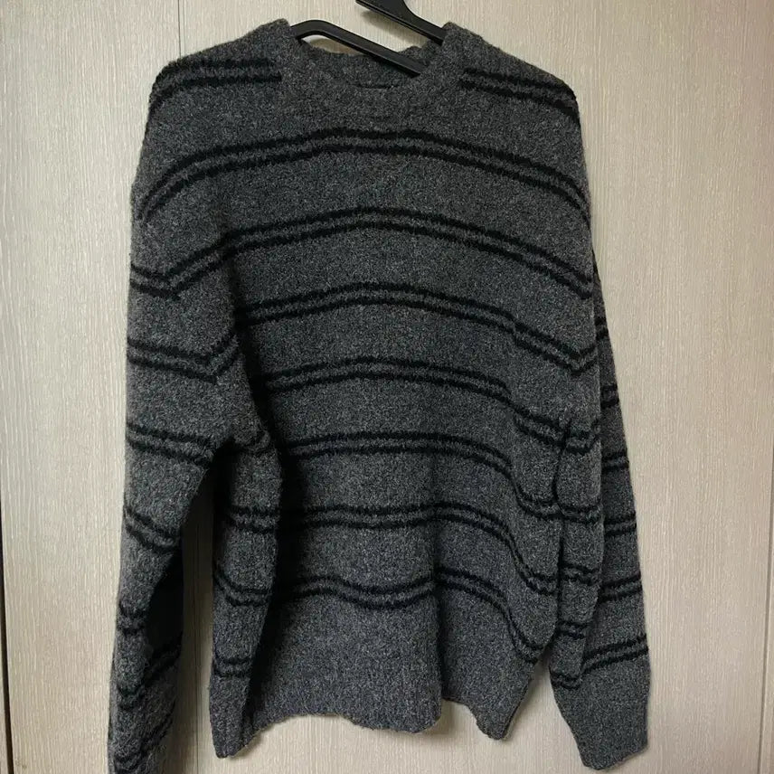 [BUNJANG] Drawfit Wool Hairy Stripe Knit L / 드로우핏/ 울 헤어리 스트라이프 니트/ L