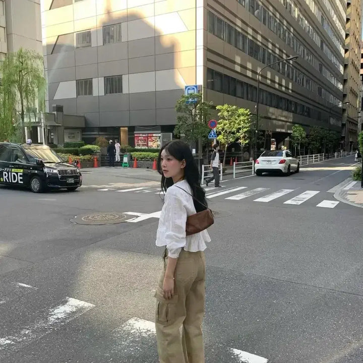 [BUNJANG] Ondemin Beige Carpenter Pants / 온드민 베이지 카펜더 바지 팬츠