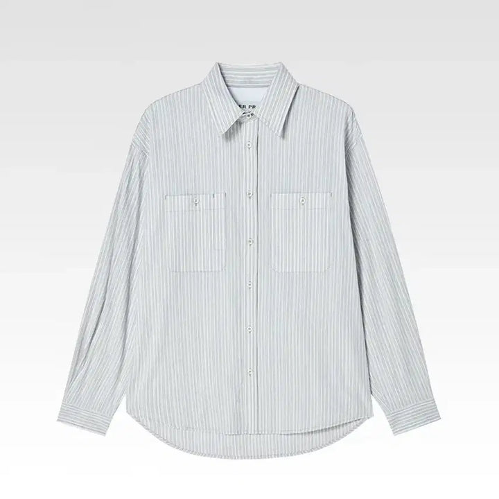 [BUNJANG] Afterpray Breeze Stripe Work Shirt - BTS V Edition (Size S) / BTS 뷔 착용) 애프터프레이 브리즈 스트라이프 워크 셔츠 S