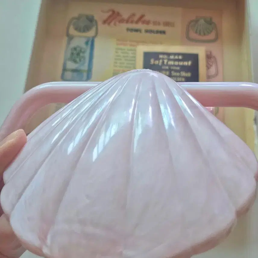 [BUNJANG] 1950s Pink Seashell Towel Holder / 핑크 조개 모양 수건 걸이 1950년대 빈티지제품 민트급
