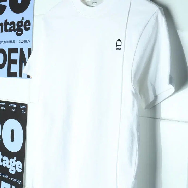 [BUNJANG] Dunst Short Sleeve T-Shirt White Normal / (S) 던스트 반팔 티셔츠 흰색 노멀 스트릿-754F