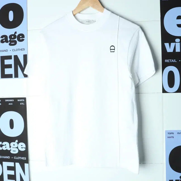 [BUNJANG] Dunst Short Sleeve T-Shirt White Normal / (S) 던스트 반팔 티셔츠 흰색 노멀 스트릿-754F