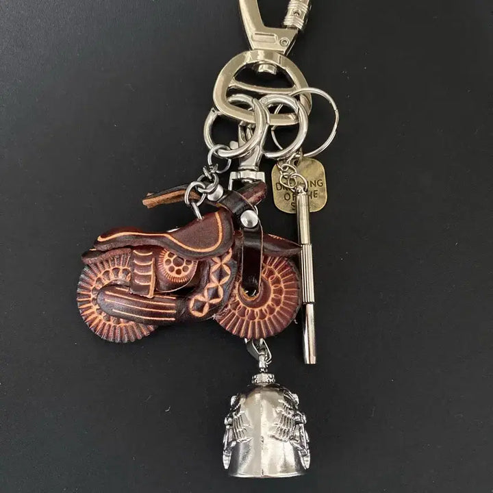 [BUNJANG] Vintage Western Rider Bell Keychain / 빈티지 웨스턴 바이크 라이더벨 키링
