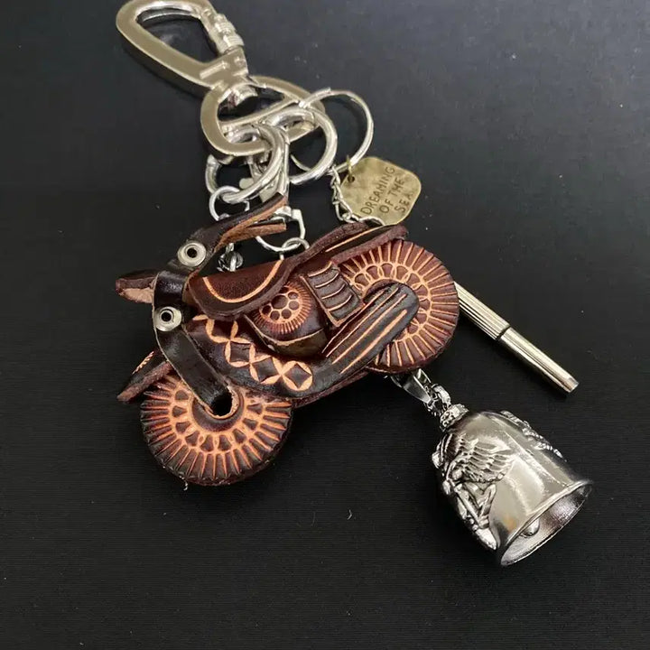 [BUNJANG] Vintage Western Rider Bell Keychain / 빈티지 웨스턴 바이크 라이더벨 키링