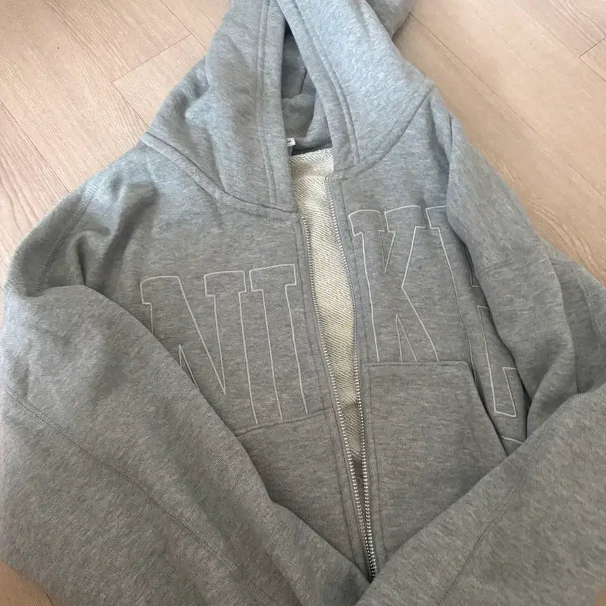 [BUNJANG] Nike Big Logo Cropped Hoodie Zip-Up / 나이키 빅로고 크롭 후드집업