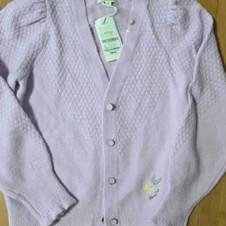 [BUNJANG] Thursday Island Lavender Puff Sleeve Embroidered Cardigan / Thursday Island  가디건 새 옷