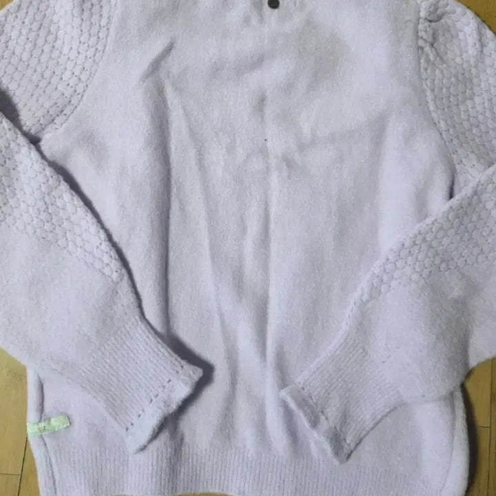 [BUNJANG] Thursday Island Lavender Puff Sleeve Embroidered Cardigan / Thursday Island  가디건 새 옷