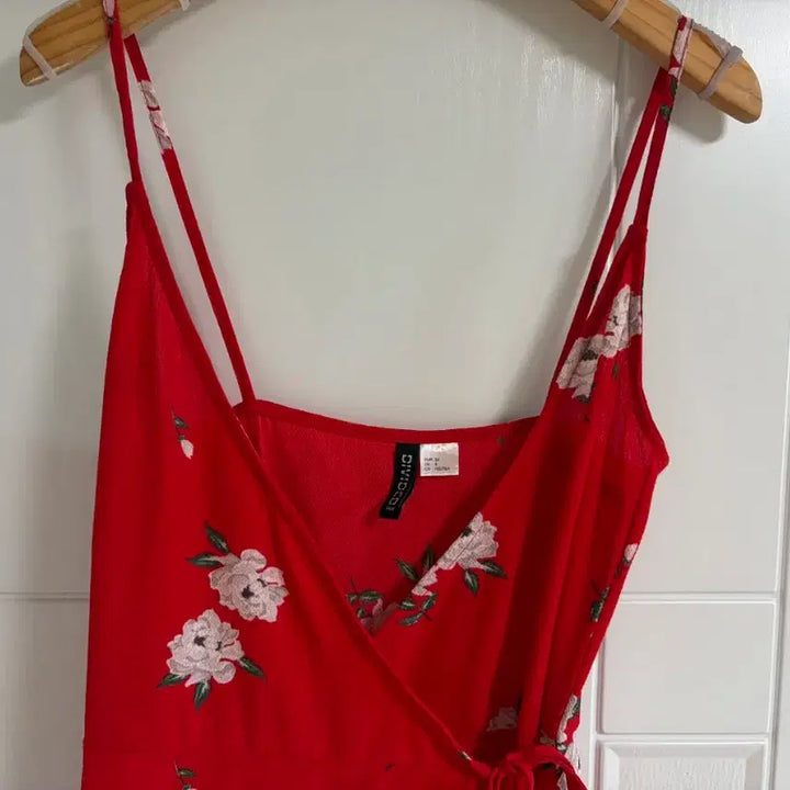 [BUNJANG] H&amp;M Red Sleeveless Wrap Dress Vest / (일본 수입 빈티지)H&amp;M 랩 원피스 끈나시 레드 뷔스티에 나시 32