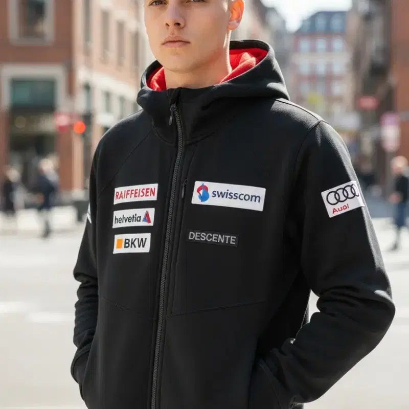 [BUNJANG] Descente Ski Team Audi Hooded Zip-up 105 / 데상트 스키팀 아우디 후드집업 105