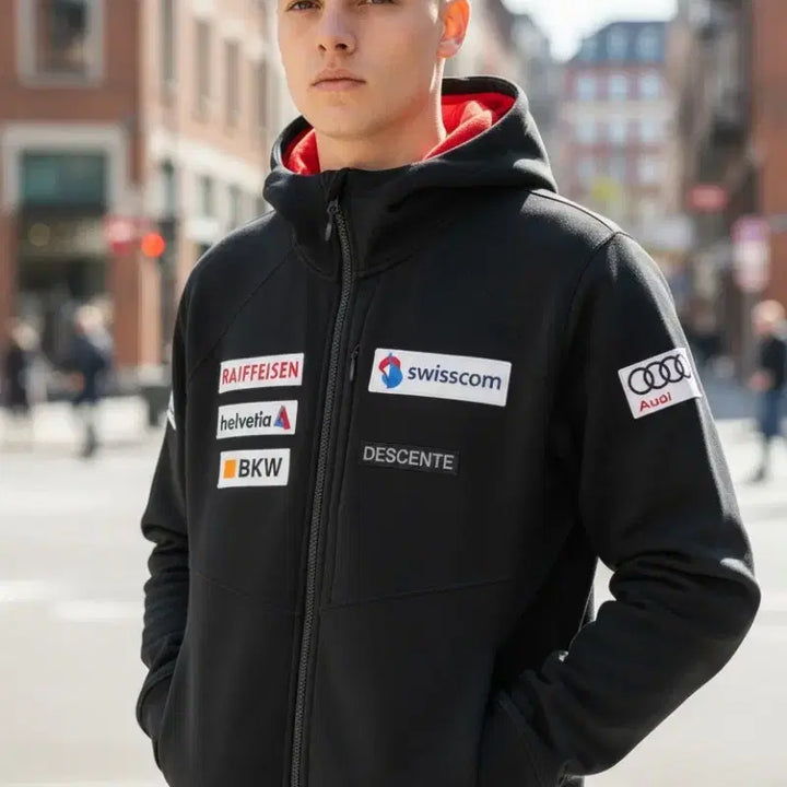 [BUNJANG] Descente Ski Team Audi Hooded Zip-up 105 / 데상트 스키팀 아우디 후드집업 105