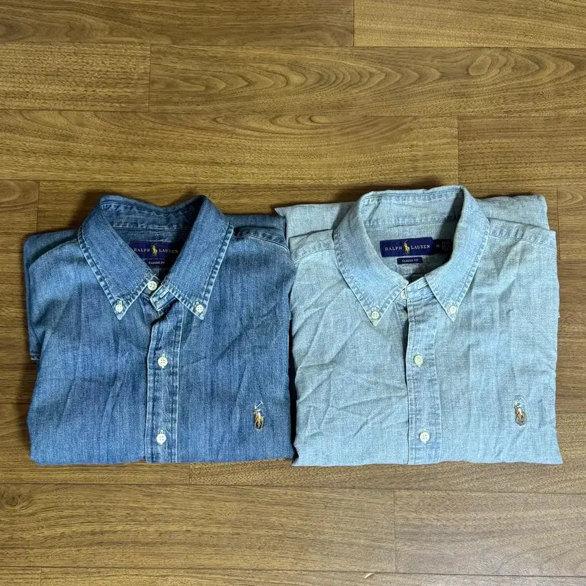 [BUNJANG] Polo Ralph Lauren Classic Fit Denim Shirt M / 폴로 클래식핏 데님셔츠 2개 중청 연청 M