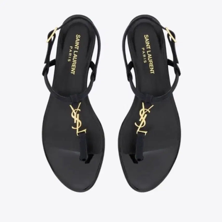 [BUNJANG] Saint Laurent Cassandra Navy Satin Heeled Sandals - Size 37.5 / (새상품) 생로랑 카산드라 샌들 - 네이비 새틴 / 37.5 Size