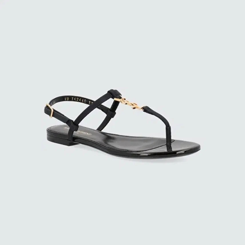[BUNJANG] Saint Laurent Cassandra Navy Satin Heeled Sandals - Size 37.5 / (새상품) 생로랑 카산드라 샌들 - 네이비 새틴 / 37.5 Size