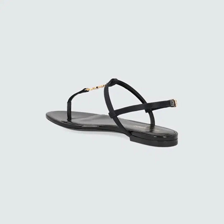 [BUNJANG] Saint Laurent Cassandra Navy Satin Heeled Sandals - Size 37.5 / (새상품) 생로랑 카산드라 샌들 - 네이비 새틴 / 37.5 Size