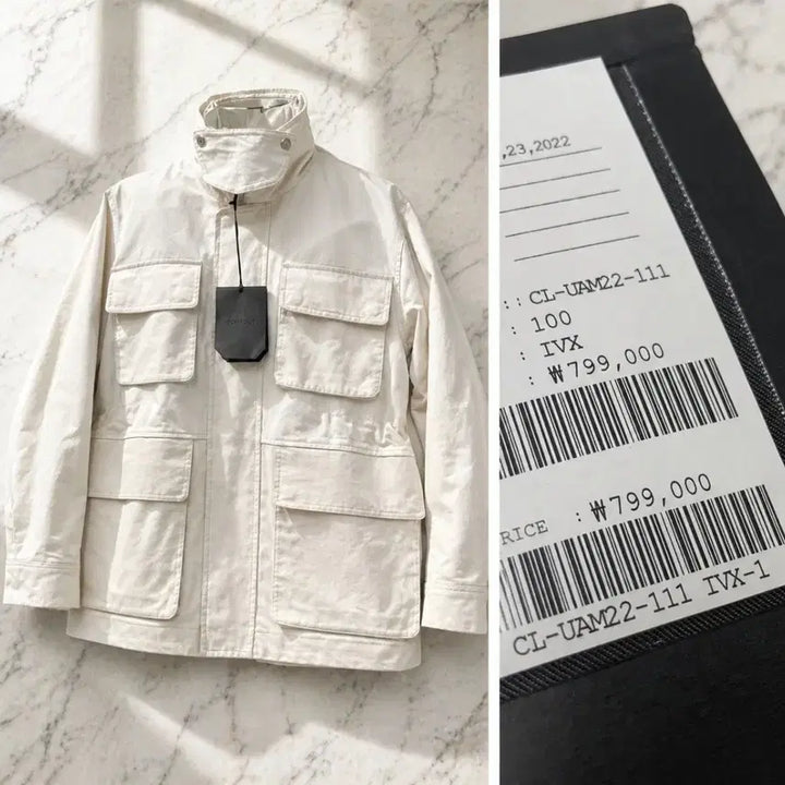 [BUNJANG] Custommellow Black Label Multi-Pocket High Neck Jacket / (정품/새상품) 커스텀멜로우 블랙라벨 필드 자켓 / 22년 / 48
