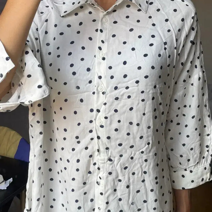 [BUNJANG] Lefties Polka Dot 3/4 Sleeve Blouse Dress / Lefties 도트 7부 블라우스 원피스
