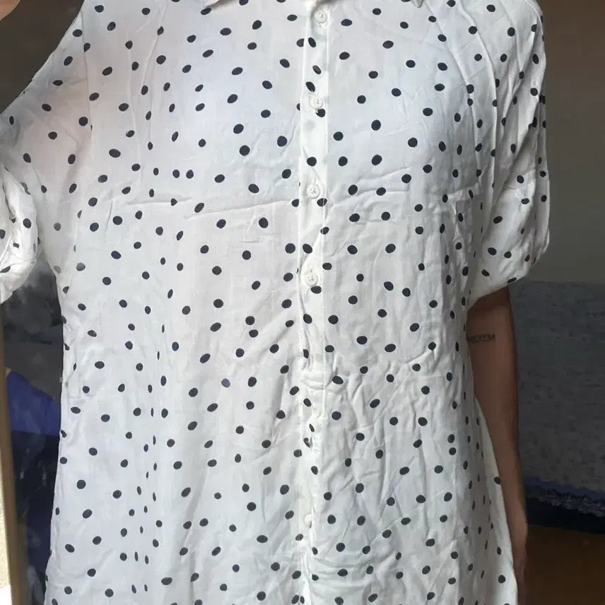 [BUNJANG] Lefties Polka Dot 3/4 Sleeve Blouse Dress / Lefties 도트 7부 블라우스 원피스