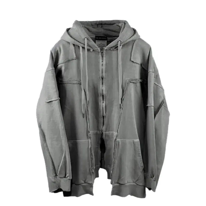 [BUNJANG] Surgery Remake Over Pigment Hoodie Grey / 써저리 리메이크 오버 피그먼드 후드집업 그레이