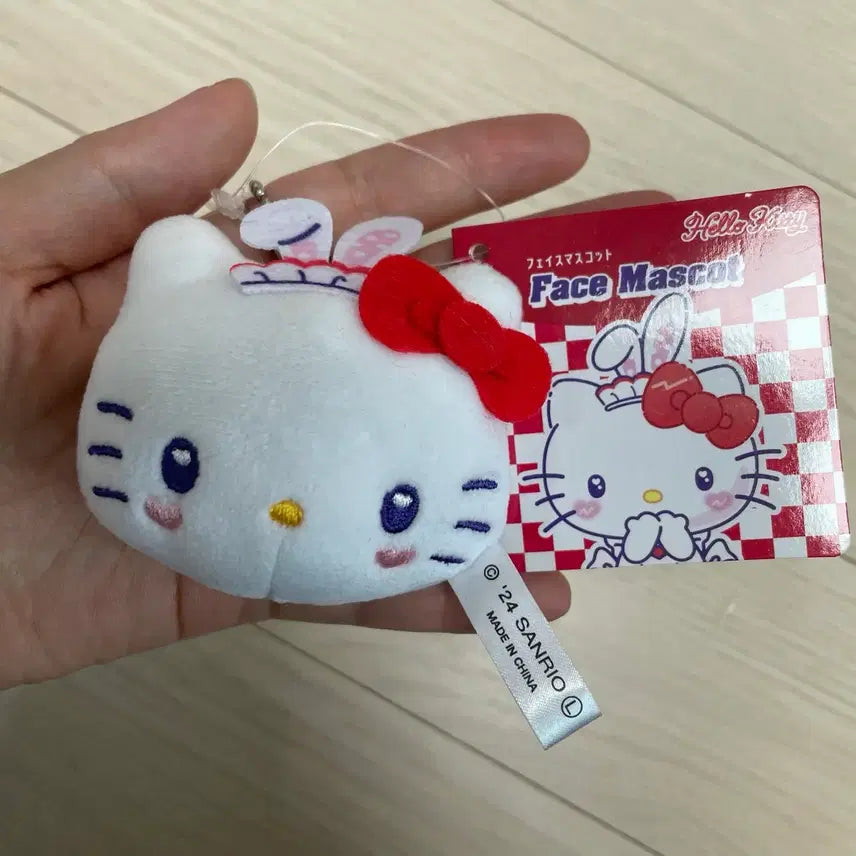 [BUNJANG] Hello Kitty Face Mascot with Bunny Ear Headband / 키티 페이스 마스코트