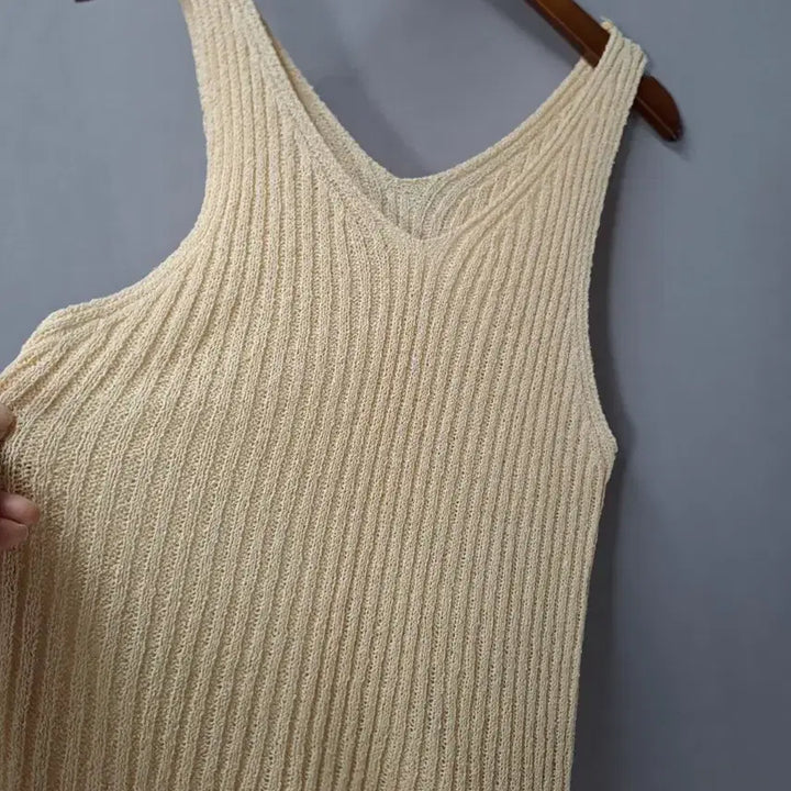 [BUNJANG] Yellow V-Neck Knit Vest / 옐로우 브이넥 니트 조끼