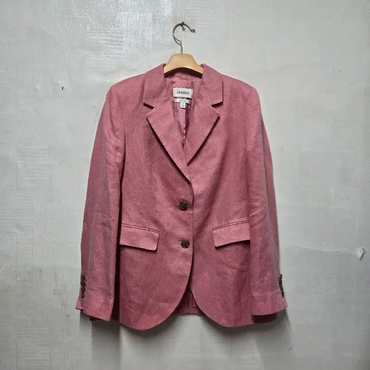 [BUNJANG] Jaeger Pink Linen Blazer Size 38 / Jaeger 핑크 린넨 여성 블레이저 38 사이즈