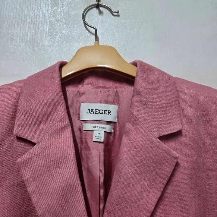 [BUNJANG] Jaeger Pink Linen Blazer Size 38 / Jaeger 핑크 린넨 여성 블레이저 38 사이즈