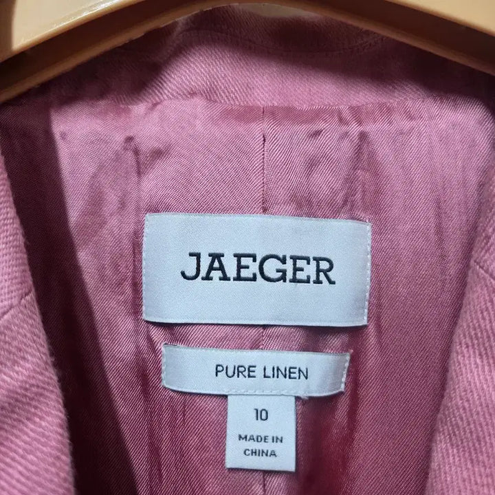 [BUNJANG] Jaeger Pink Linen Blazer Size 38 / Jaeger 핑크 린넨 여성 블레이저 38 사이즈