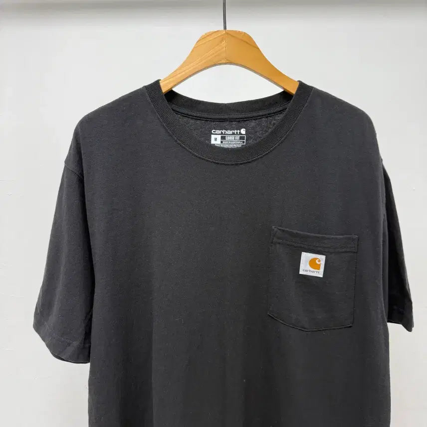 [BUNJANG] Carhartt K87 Pocket T-Shirt Black M / 칼하트  포켓 반팔 M 블랙 오버핏 기본티 JS49