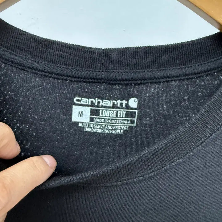 [BUNJANG] Carhartt K87 Pocket T-Shirt Black M / 칼하트  포켓 반팔 M 블랙 오버핏 기본티 JS49